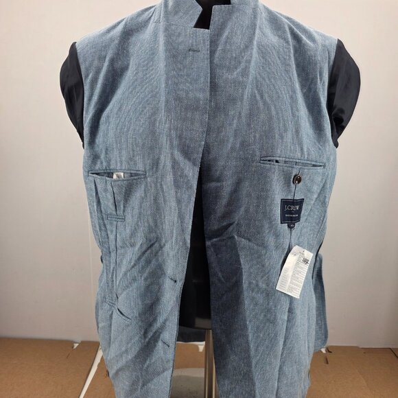J.Crew Mens $398 Slim-fit Thompson linen Blend Blue suit jacket Size 42R BH230 - Picture 7 of 14